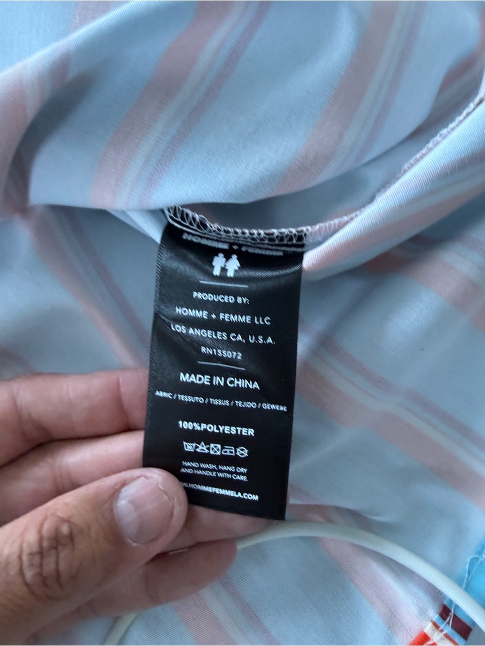 Homme Femme Men’s Double Pattern Button Down - Picture 4 of 6